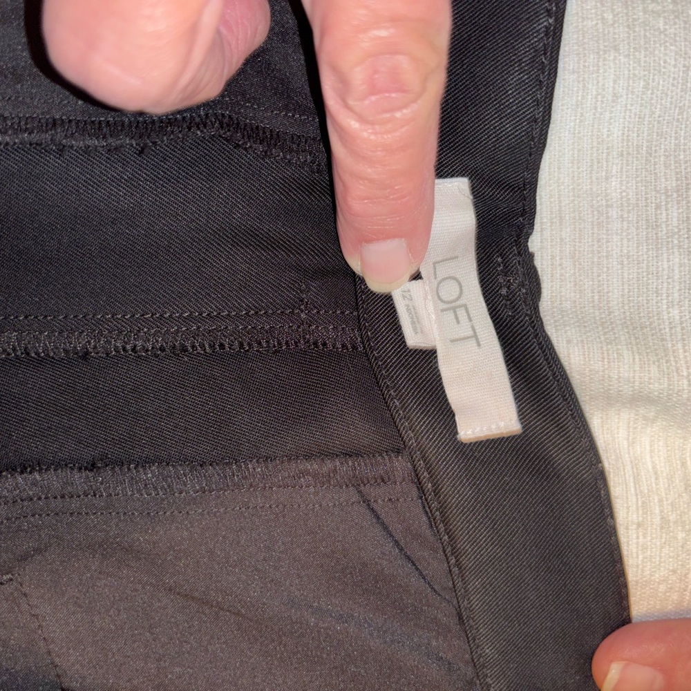 LOFT Black Women's Trousers with Clean Finish